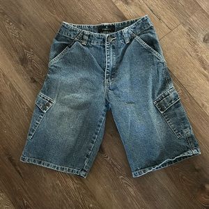 Boys denim cargo shorts